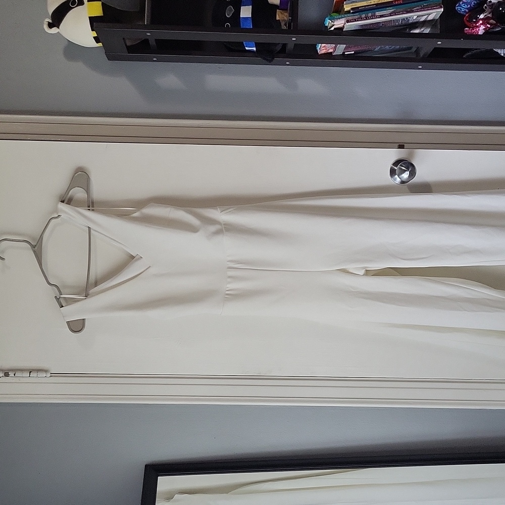 White Wide Leg Jumpsuit